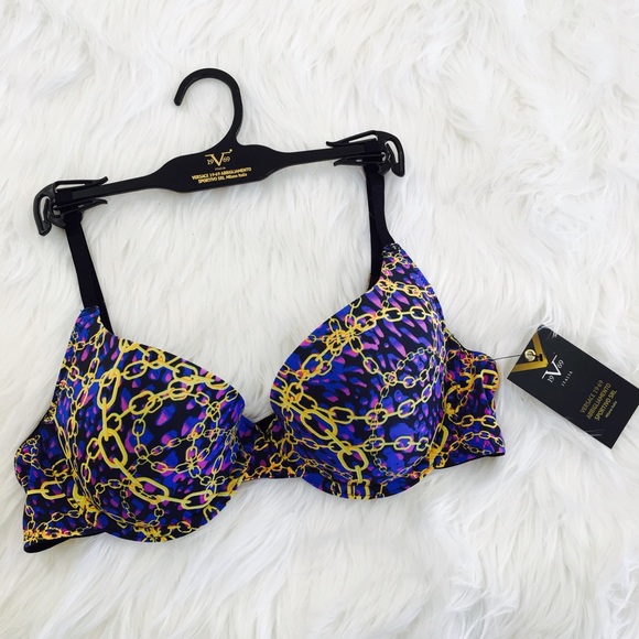 Versace t-shirt bra lightly lined royal chain blue - Picture 2 of 7