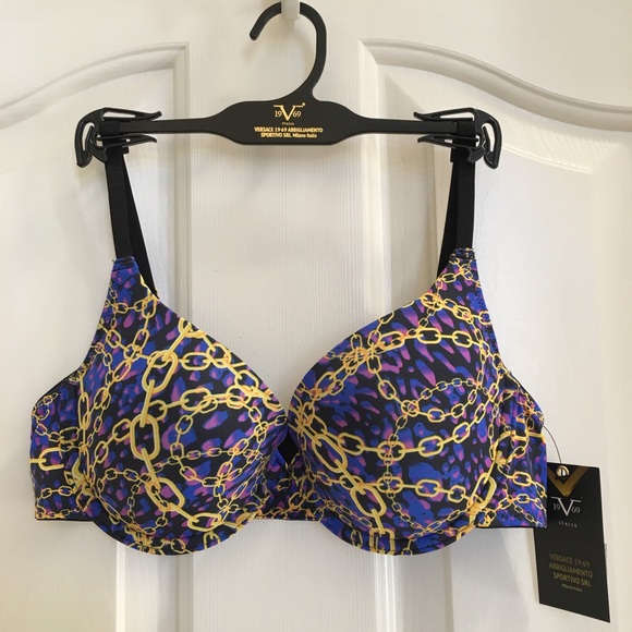 Versace Other - Versace t-shirt bra lightly lined royal chain blue