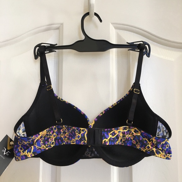 Versace t-shirt bra lightly lined royal chain blue - Picture 5 of 7