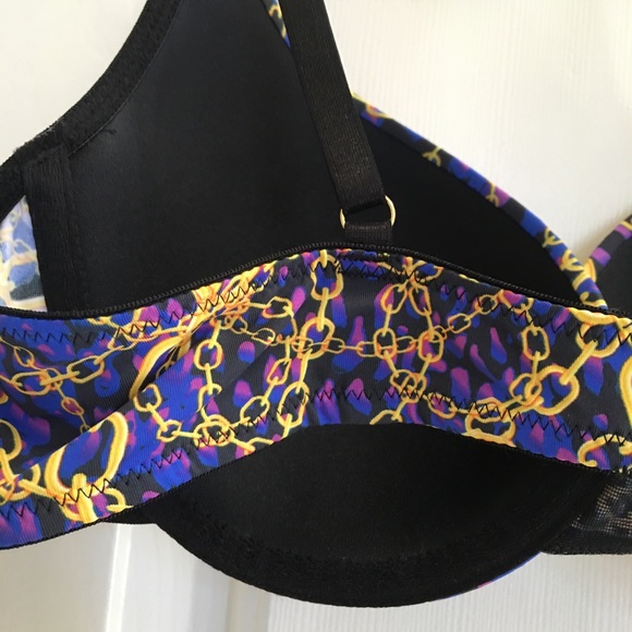 Versace t-shirt bra lightly lined royal chain blue - Picture 6 of 7