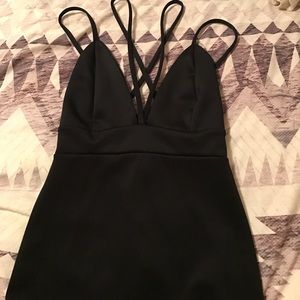 Black bodycon dress