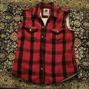 Buffalo plaid vest