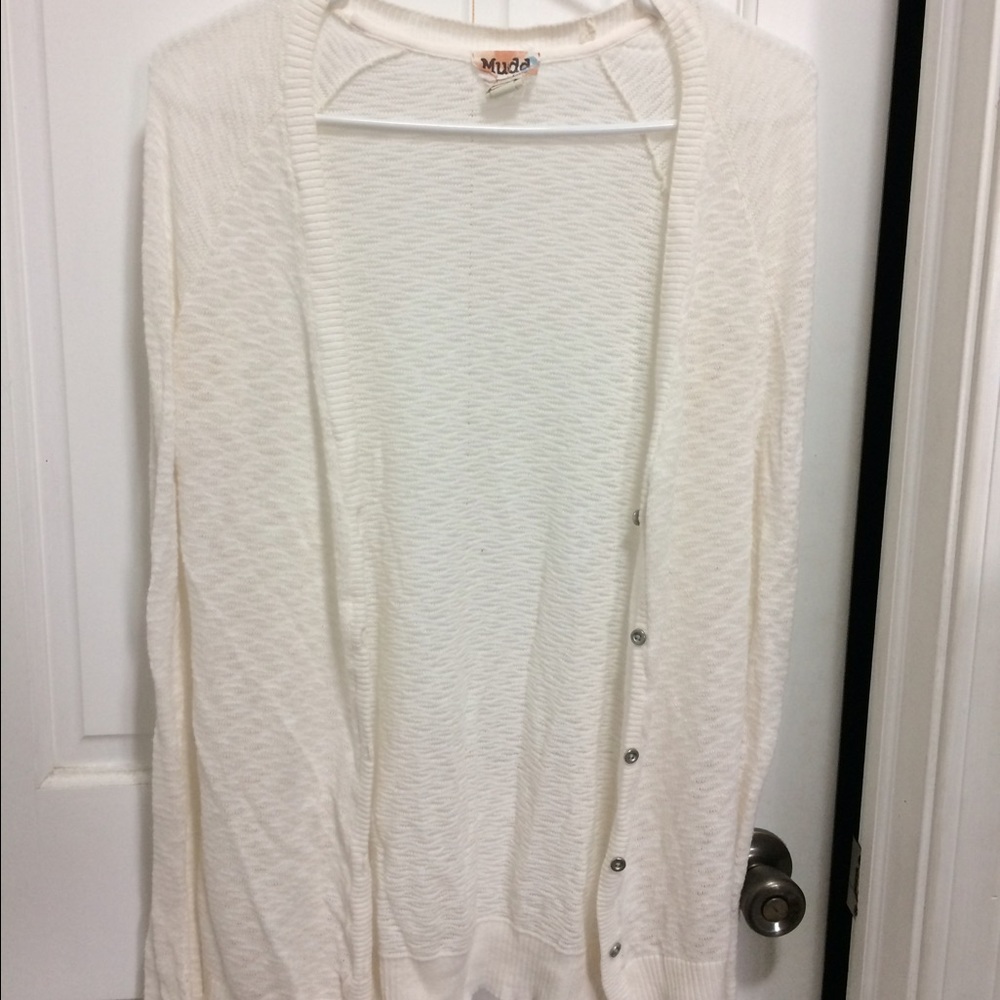 White cardigan