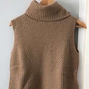 Madewell Camel Turtleneck Sweater tank top