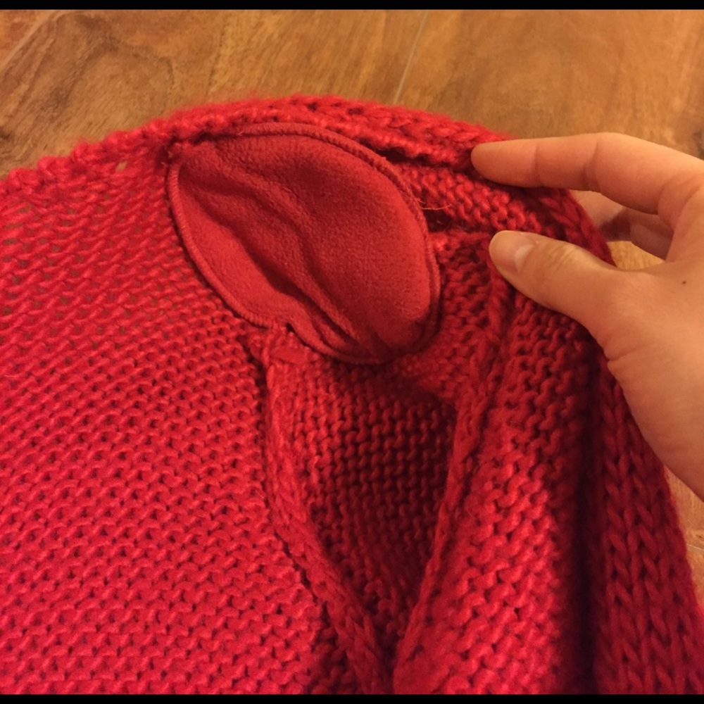 [SOLD]Maje Beautiful Red Sweater Cardigan - Picture 5 of 8