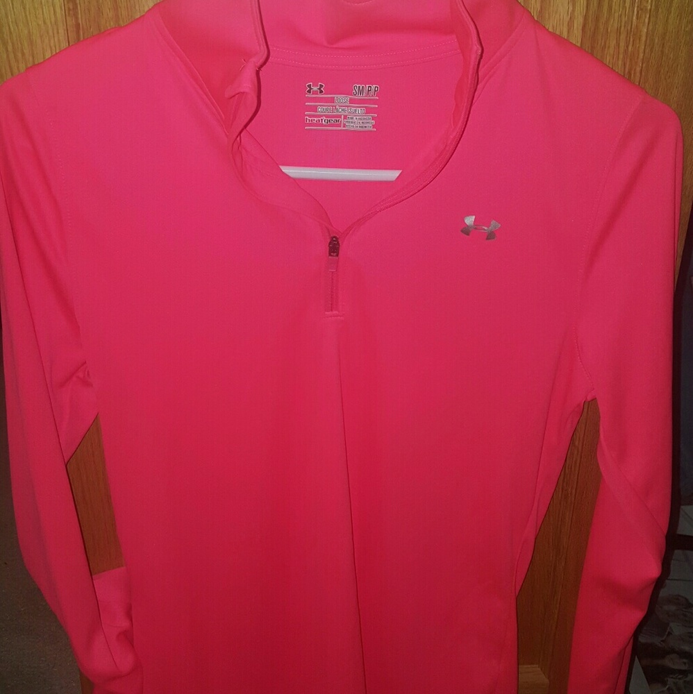 Neon Pink Under Armour 1/4 zip up