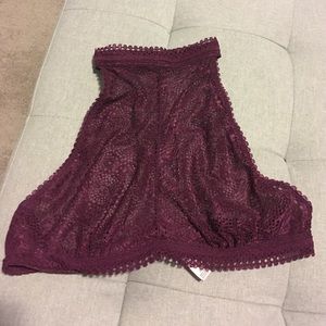 High-neck lace bralette