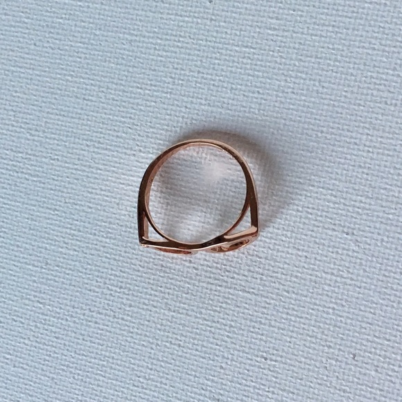 Rose Gold Plated Sterling Silver Glasses Ring - Picture 4 of 6