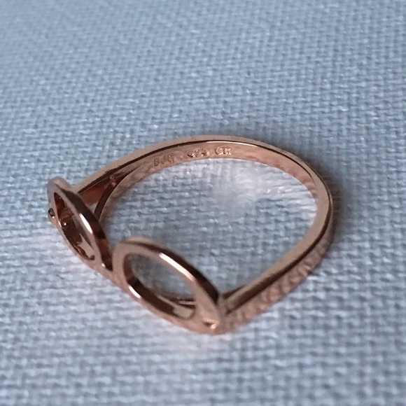 Rose Gold Plated Sterling Silver Glasses Ring - Picture 6 of 6