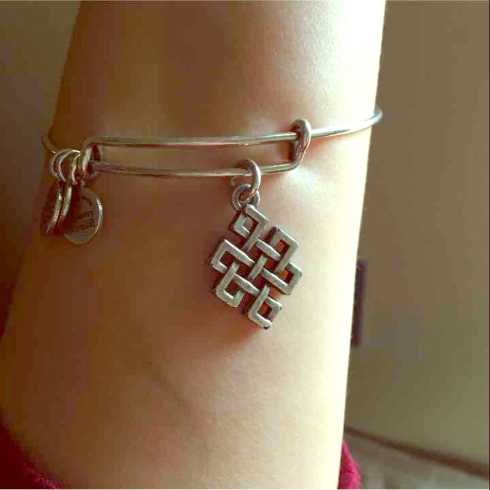 Alex and Ani Silver Endless Knot.