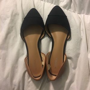 Two tone D'Orsay flats