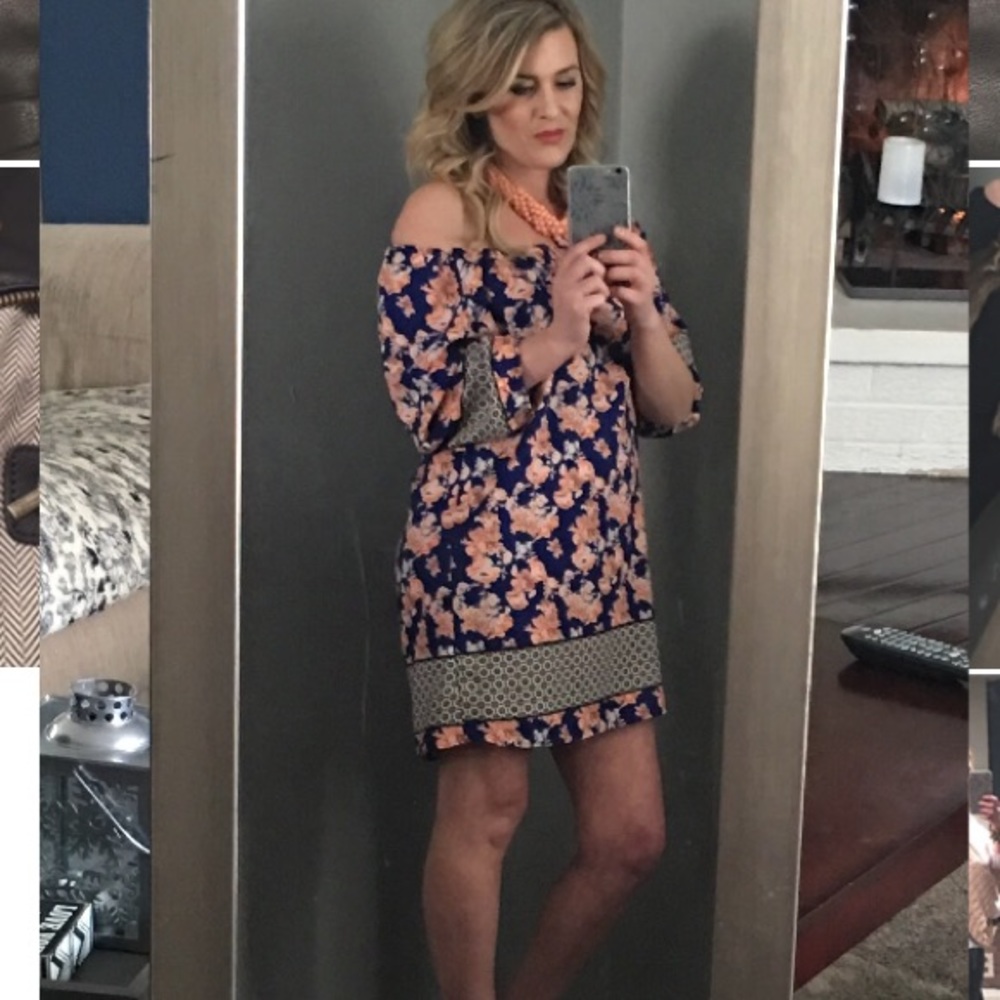 Floral Off the Shoulder Hobo Dress