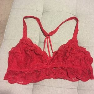 Flirty red bralette !!