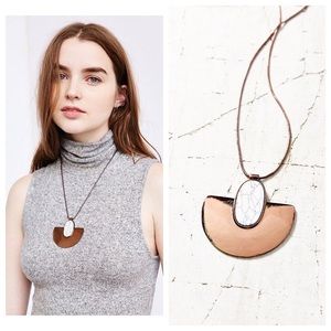 Marble Stone Pendant Necklace Marble Stone Pendant Necklace