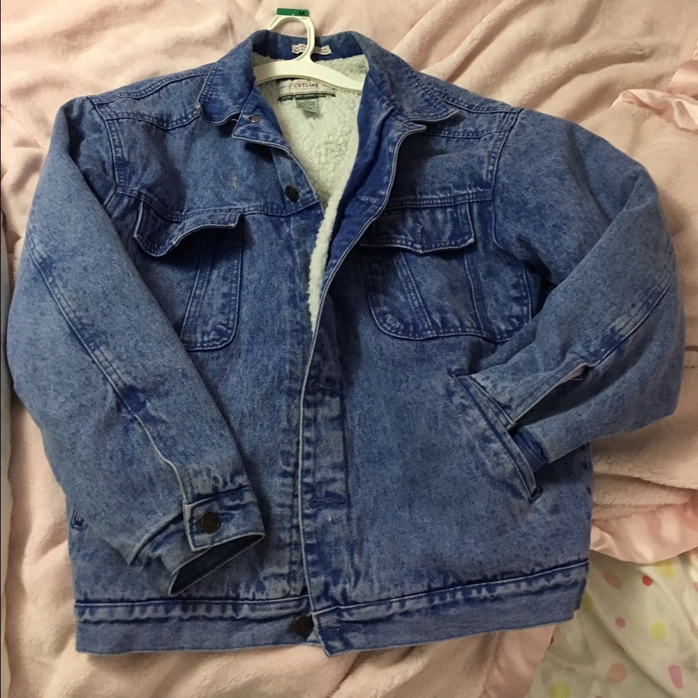 Fleece lined denim jacket.