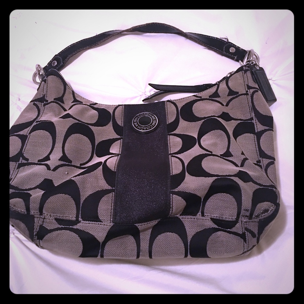 ❌SOLD❌ Black & Grey Coach® hobo bag