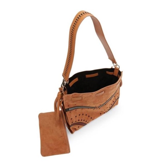 New Tamara Mellon Kiss Perforated Suede Hobo - Picture 6 of 6