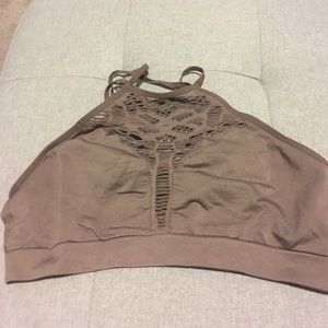 High neck seamless bralette