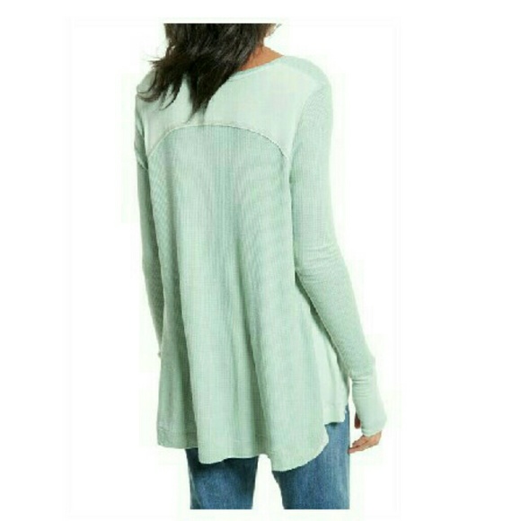 SALE Free People Malibu Thermal Knit Shirt - Picture 2 of 4