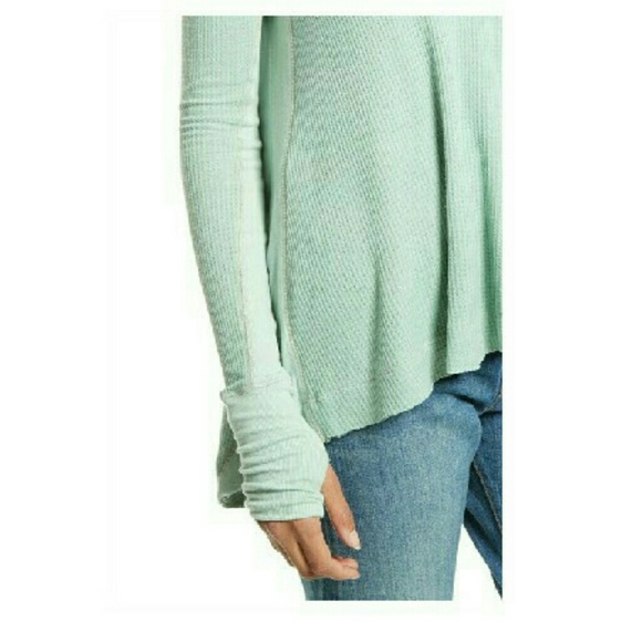 SALE Free People Malibu Thermal Knit Shirt - Picture 3 of 4