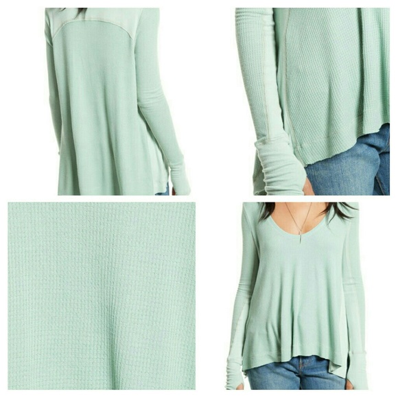 SALE Free People Malibu Thermal Knit Shirt - Picture 4 of 4