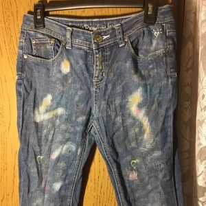 Justice for girls graffiti capris. Size 16R.