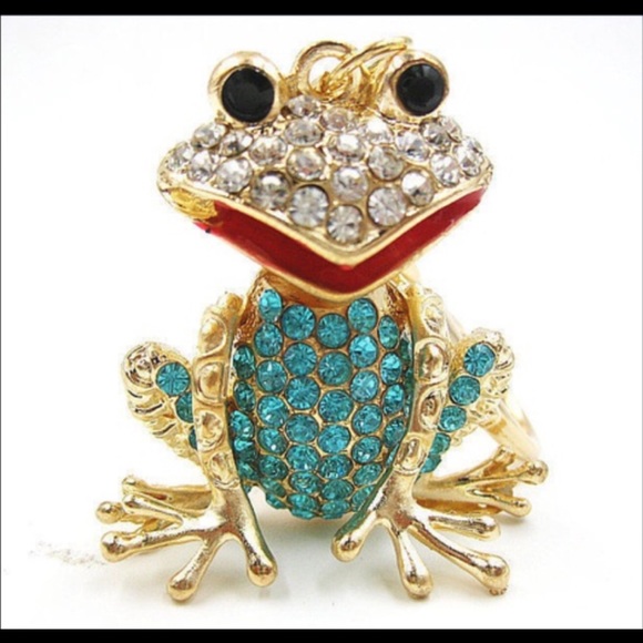 Boutique Accessories - Blue Jeweled Frog Boutique Accessories - Blue Jeweled Frog