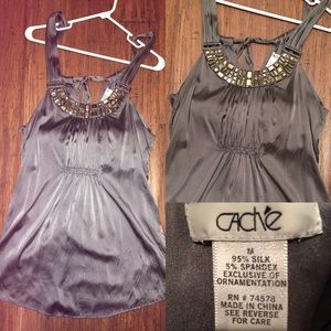 Cache charcoal summer top