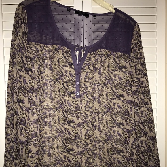 Guess Tops - GUESS PURPLE CHEETAH BLOUSE