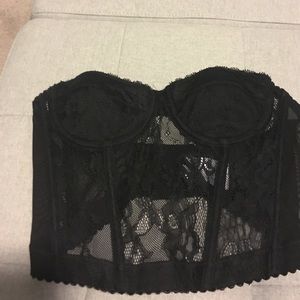 Lace crop bustier