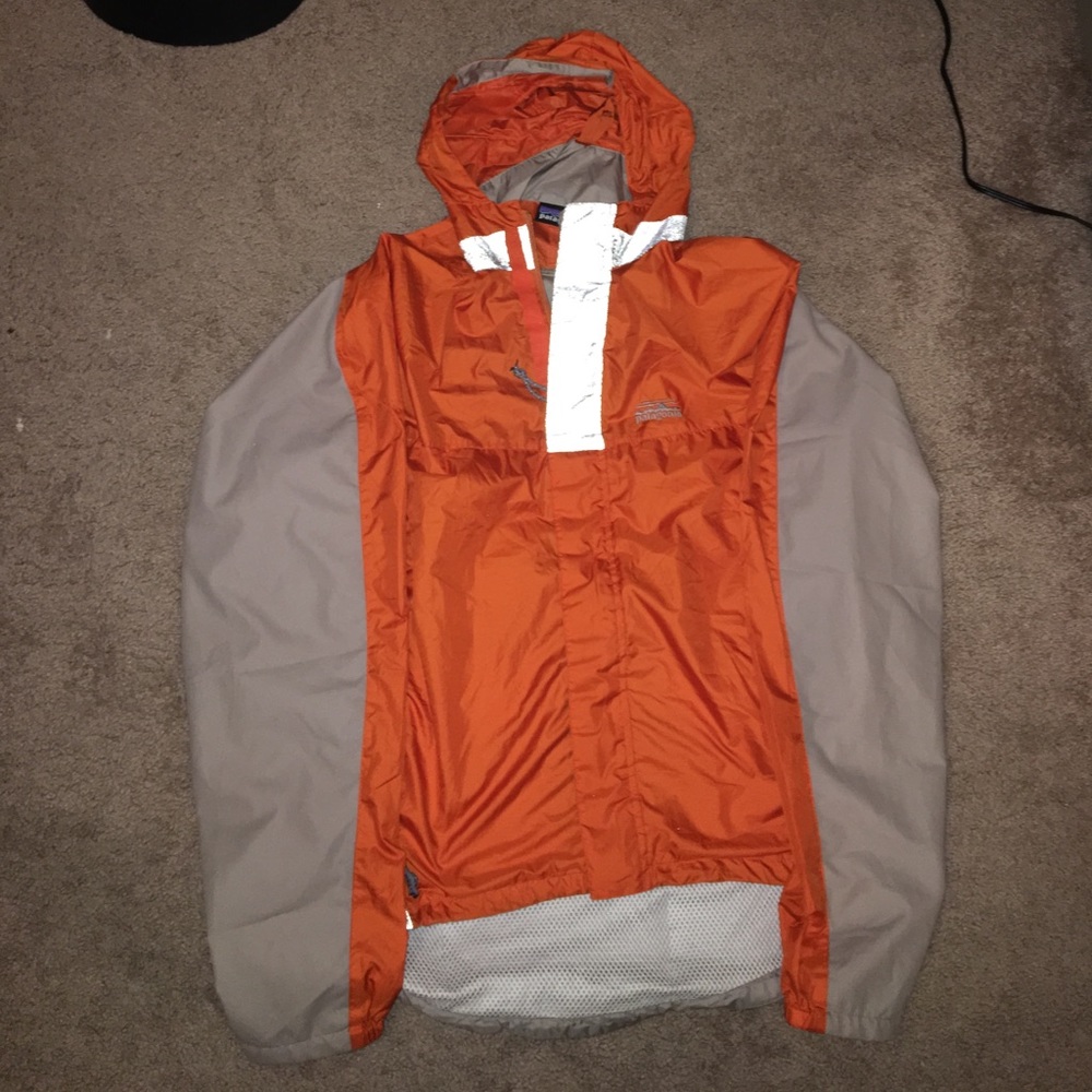 Orange Patagonia Windbreaker