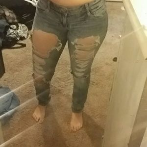 Ripped skinny jeans size 7