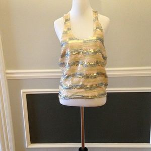 Sequined Sleeveless top Chloe K- S last call!