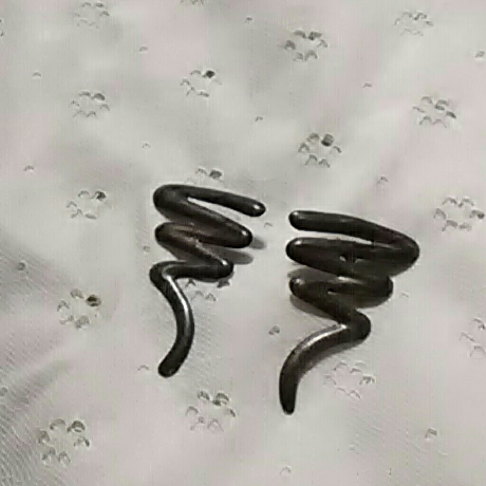 Vintage pierced sterling earrings