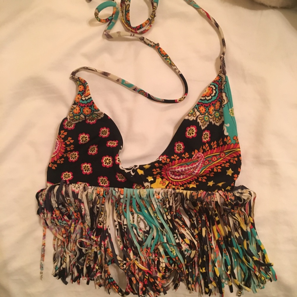 Luli fama fringe swim top