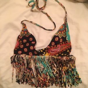 Luli fama fringe swim top