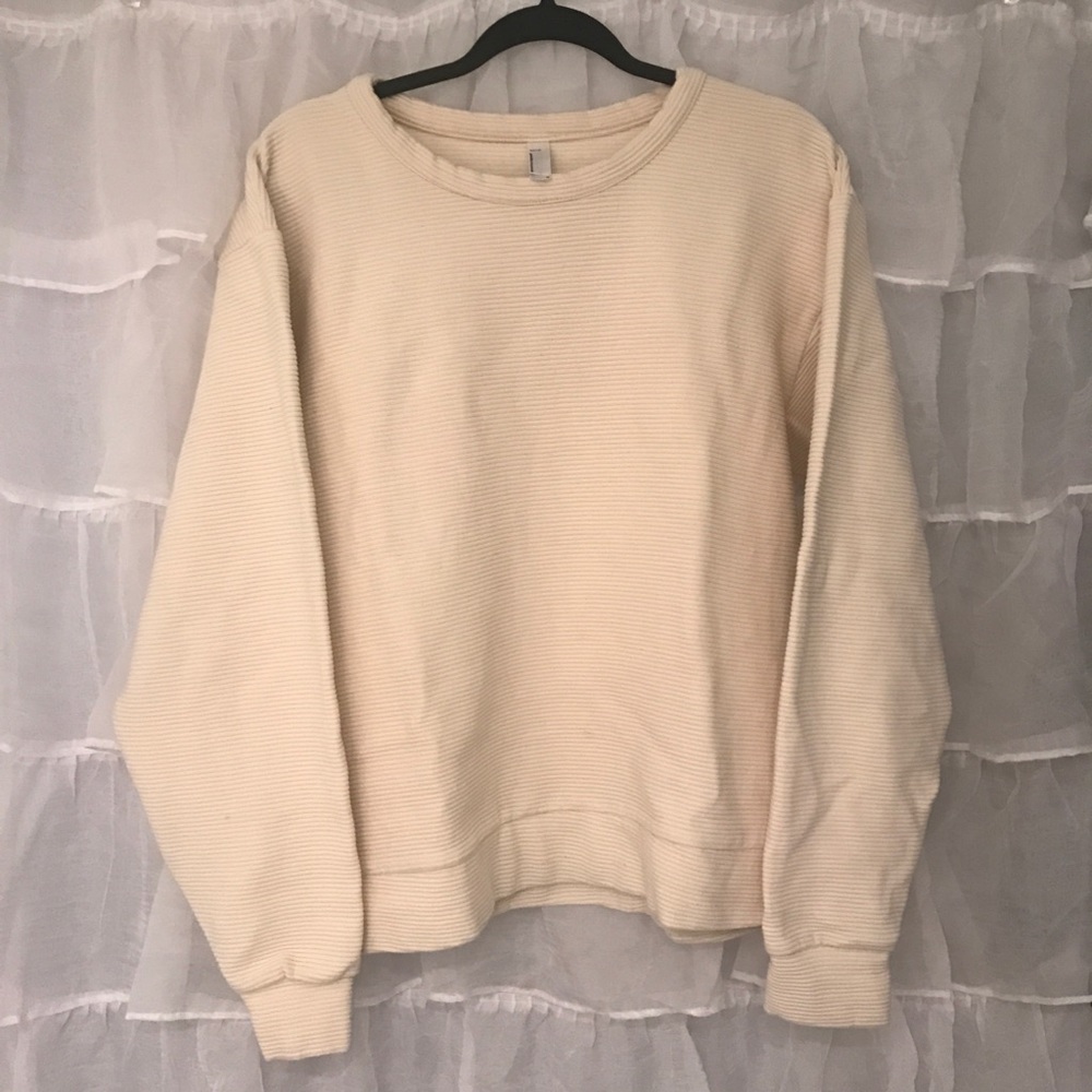 American Apparel Ribbed Oversized Sweatshirt