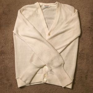 White men's cardigan