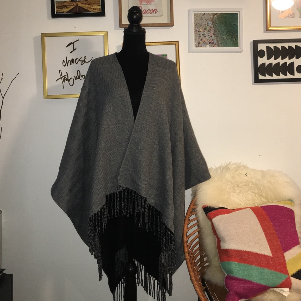Dark grey poncho