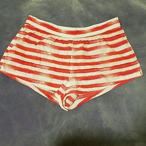 VS red/white striped shorts