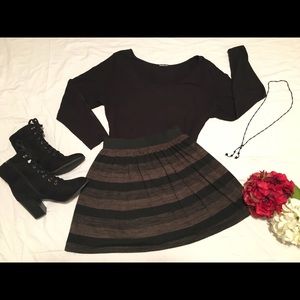 UO Striped Knit Skater Skirt