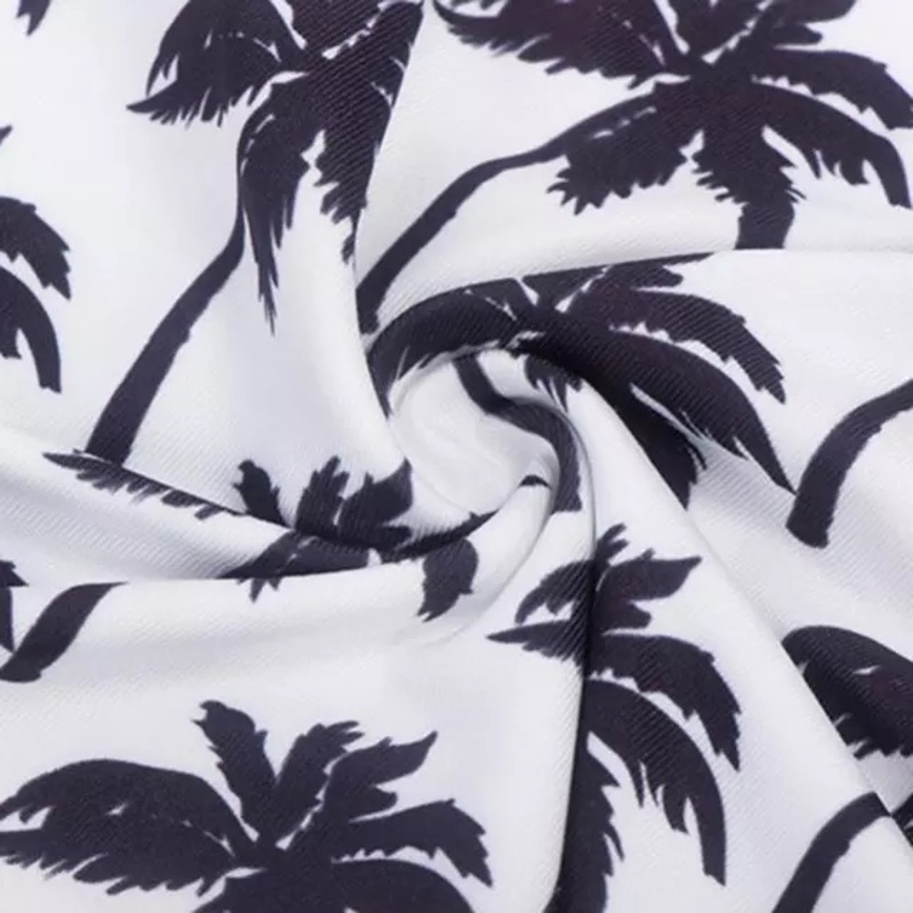 Palm Tree Halter Crop Top Tank - Picture 2 of 3