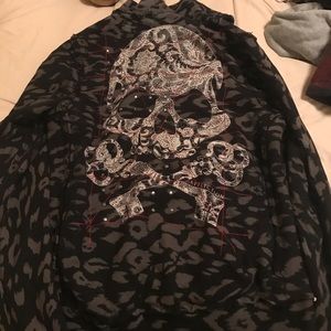 Affliction Leopard Hoodie