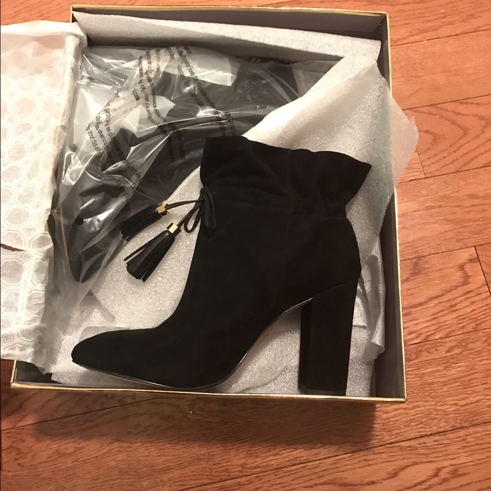 Brand New-Black  Sued Boots by Louis et Cie