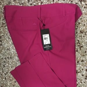 NWT Adidas ankle golf pants S: 12; drk pink
