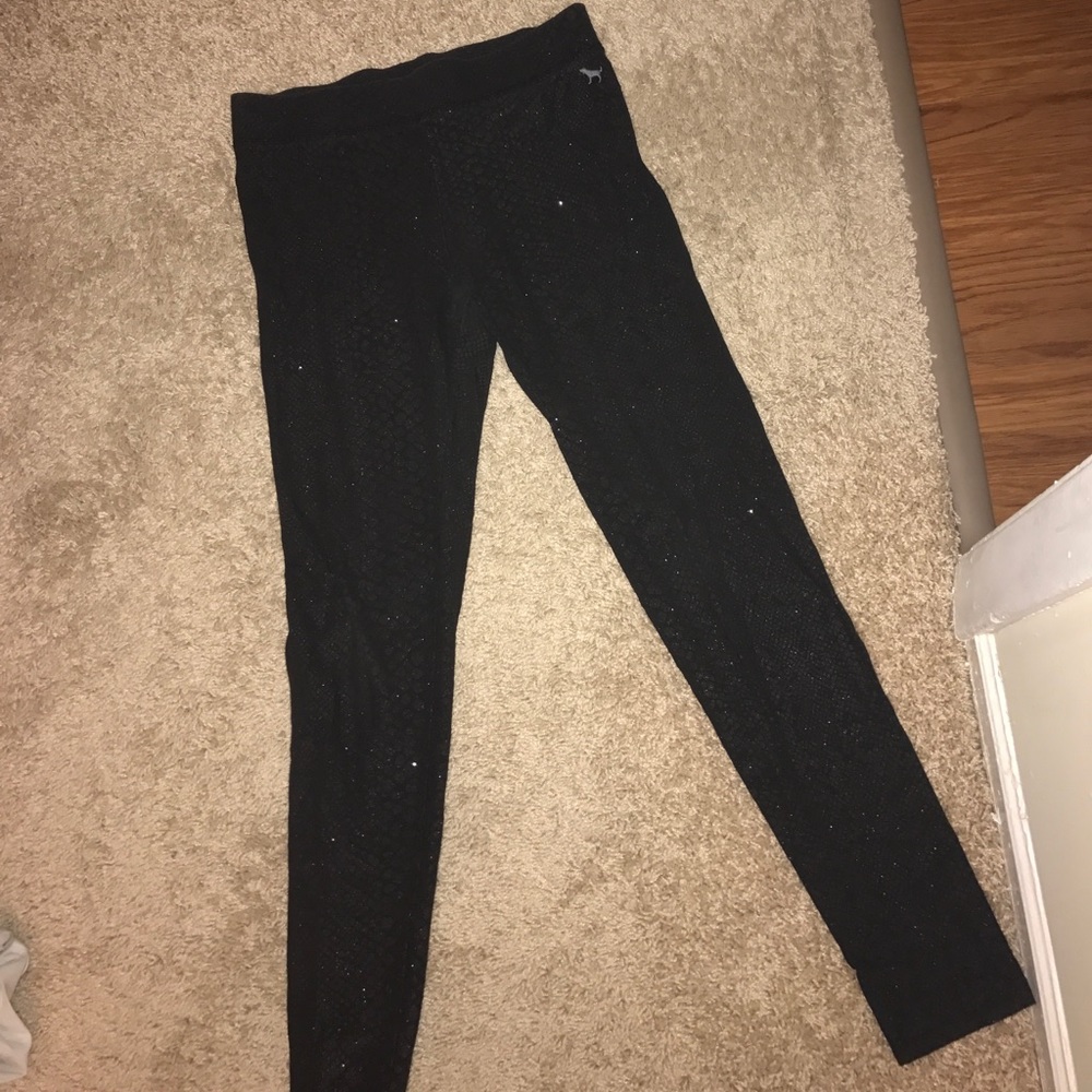 Victoria secret black shimmery leggings