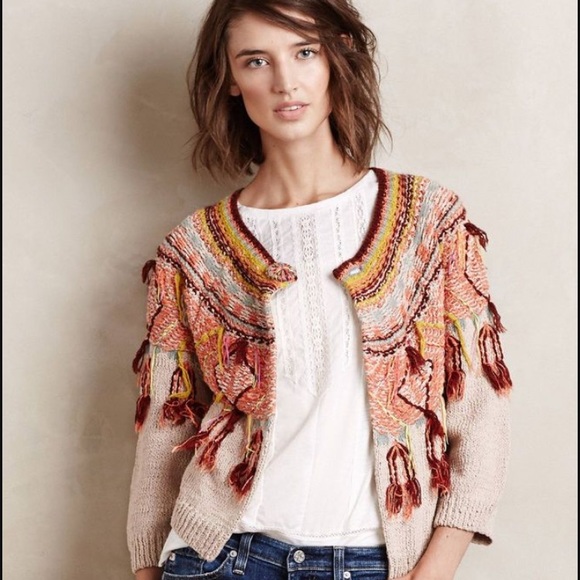 🎬 Anthropologie Multi-Colored Cardigan - Picture 2 of 4