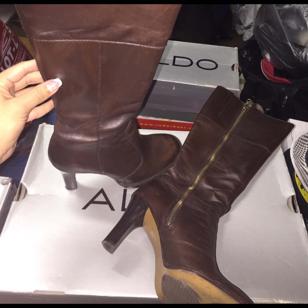 ALDO leather brown boots