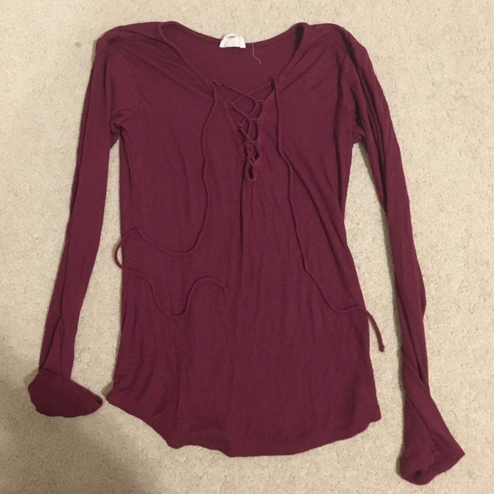 Lace up shirt