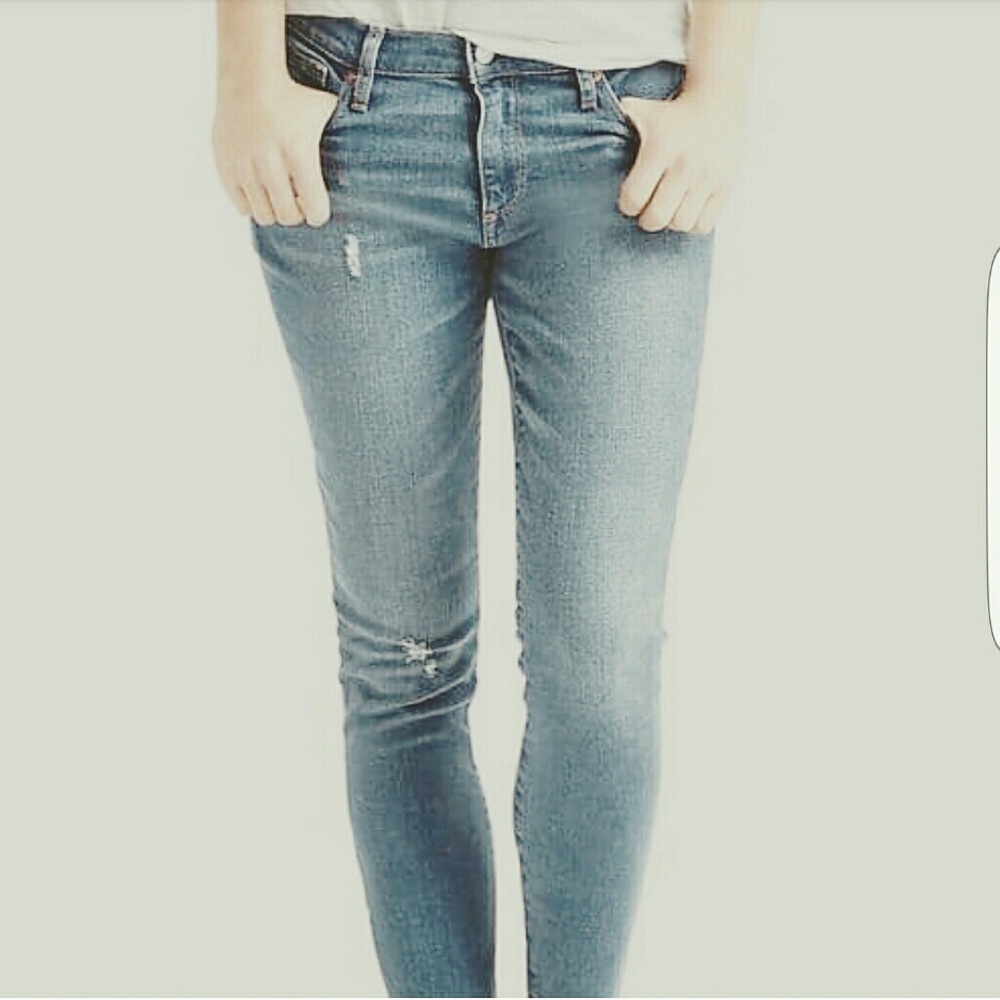 Distressed jeans